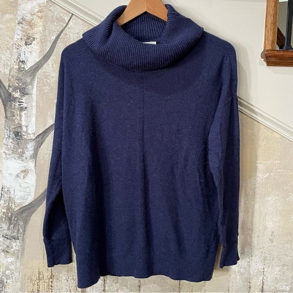 Sundance Sweaters - Sundance•Gracie Isle•Cowl Neck Sparkle Sweater•Navy‎ Blue•Turtleneck•Sz Small